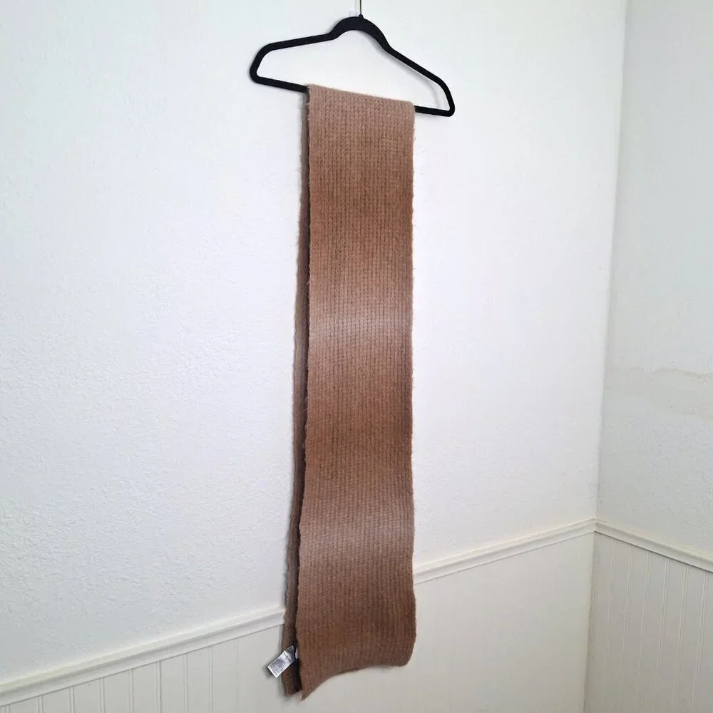 Banana Republic Alpaca Scarf 89 X 11.5 Chunky Oversized Ombre Neutral Minimalist